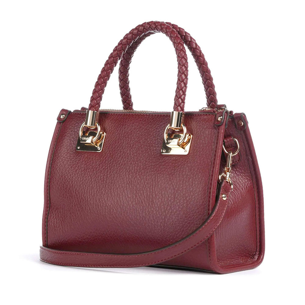 Borsa Donna a Mano Small LIU JO effetto Bottalato Red Wine