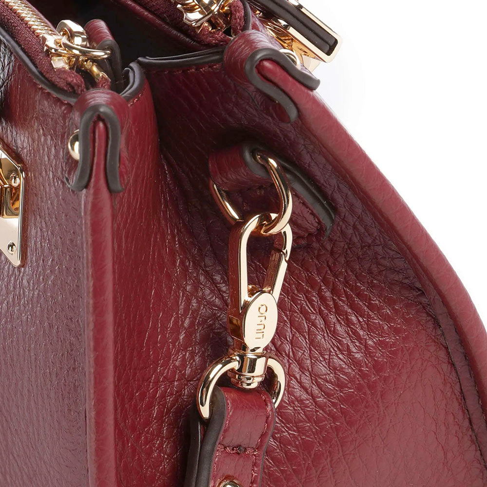 Borsa Donna a Mano Small LIU JO effetto Bottalato Red Wine