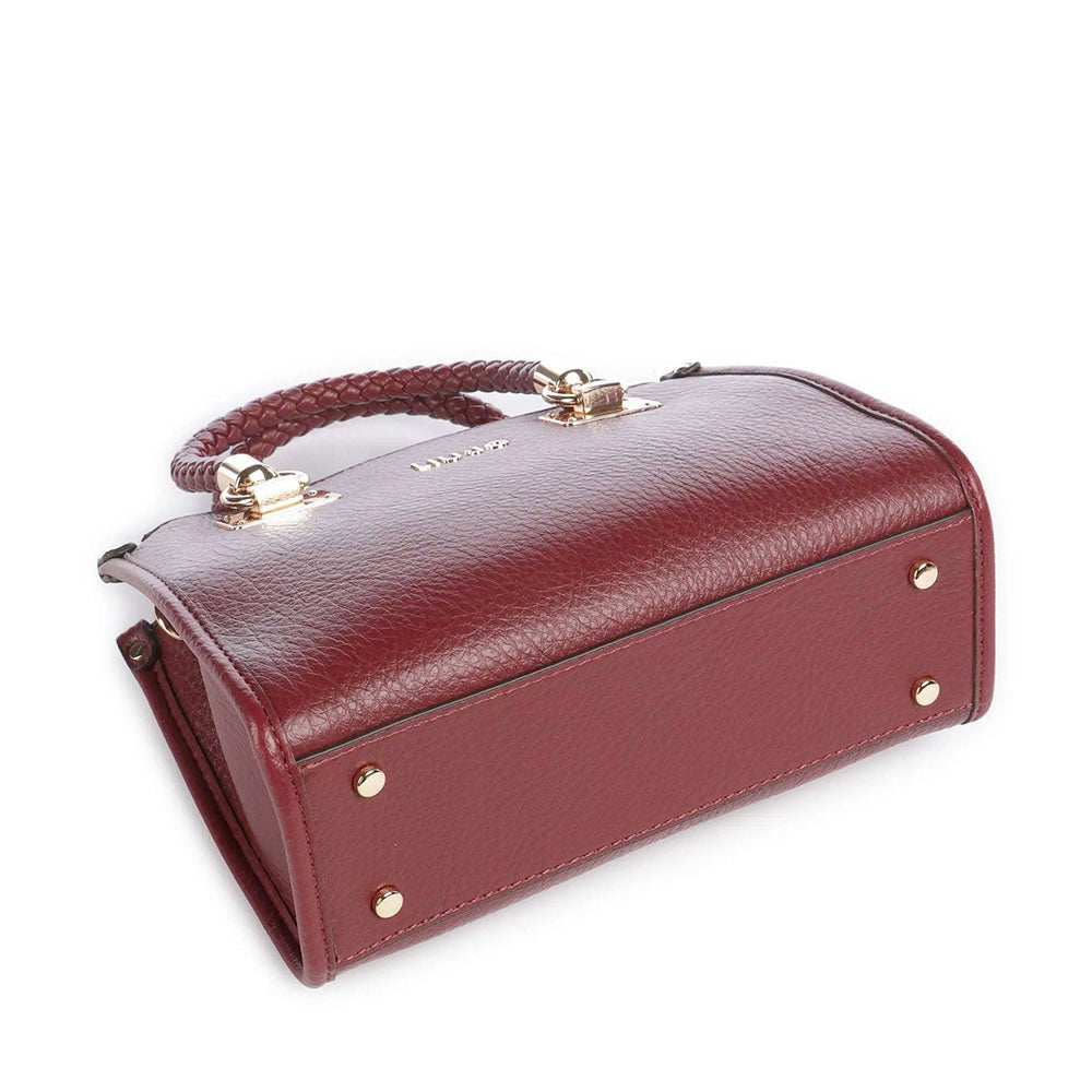 Borsa Donna a Mano Small LIU JO effetto Bottalato Red Wine