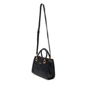 Borsa Donna a Mano Small LIU JO effetto Bottalato con Logo in Rilievo Nero