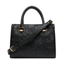 Borsa Donna a Mano Small LIU JO effetto Bottalato con Logo in Rilievo Nero