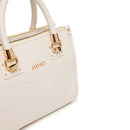 Borsa Donna a Mano Small LIU JO effetto Bottalato con Logo in Rilievo Marmo