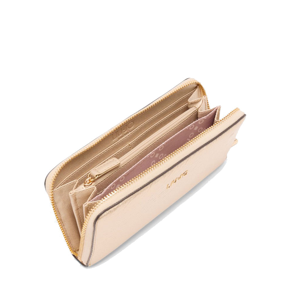 Portafoglio Donna Zip Around LIU JO Better Light Gold