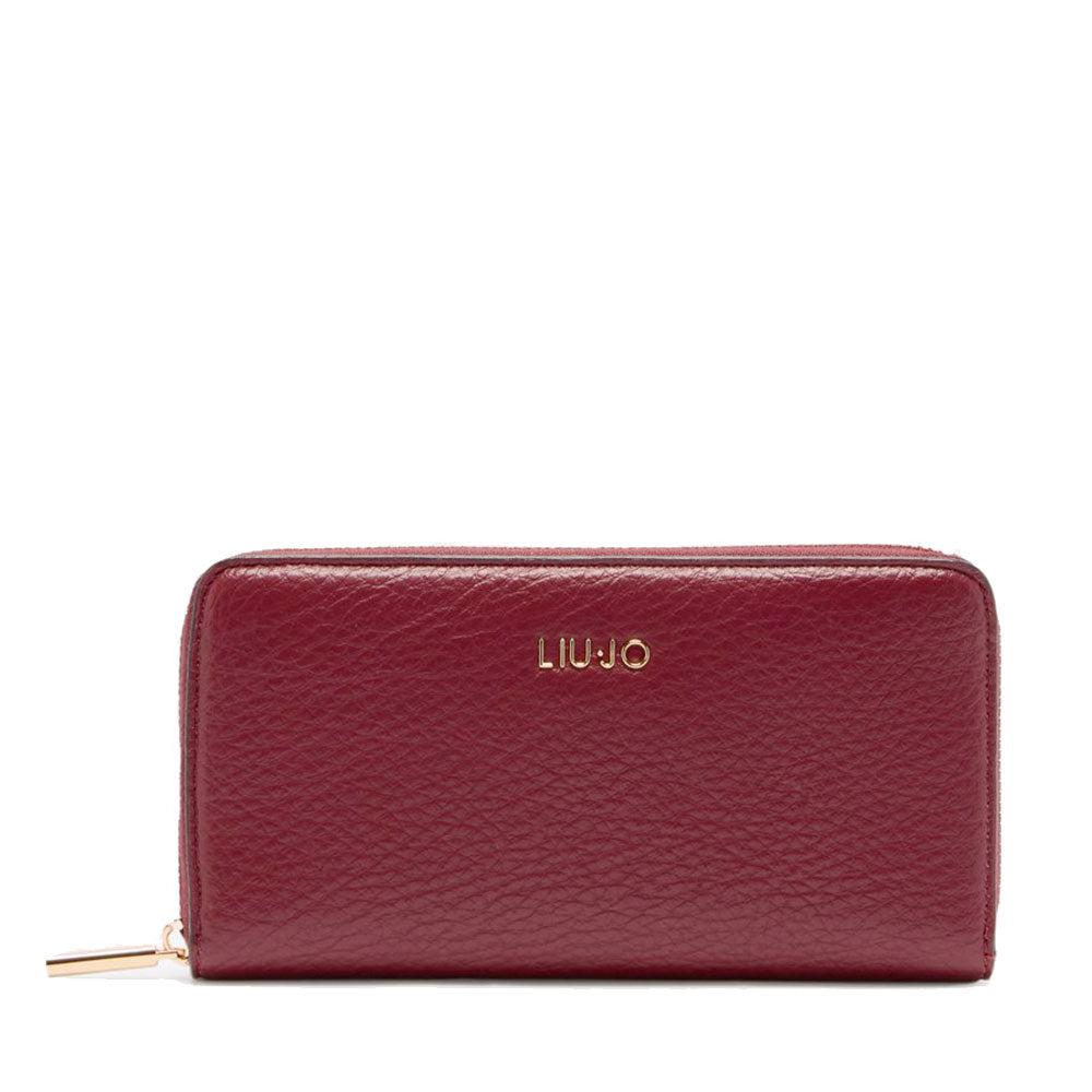 Portafoglio Donna Zip Around LIU JO Better effetto Bottalato Red Wine
