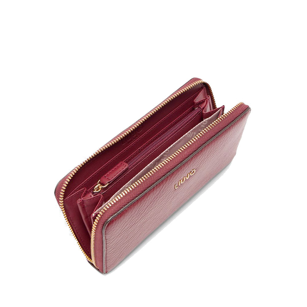 Portafoglio Donna Zip Around LIU JO Better effetto Bottalato Red Wine
