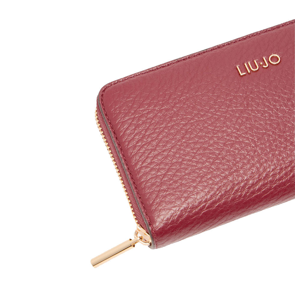 Portafoglio Donna Zip Around LIU JO Better effetto Bottalato Red Wine