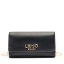 Portafoglio Donna con Catena LIU JO Better effetto Bottalato Nero