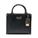 Borsa Donna a Mano LIU JO Better effetto Bottalato Nera con Charm