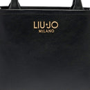 Borsa Donna a Mano LIU JO Better effetto Bottalato Nera con Charm