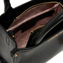 Borsa Donna a Mano LIU JO Better effetto Bottalato Nera con Charm