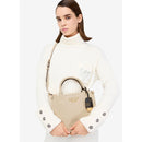 Borsa Donna a Mano LIU JO Better effetto Bottalato Beige con Charm