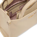 Borsa Donna a Mano LIU JO Better effetto Bottalato Beige con Charm