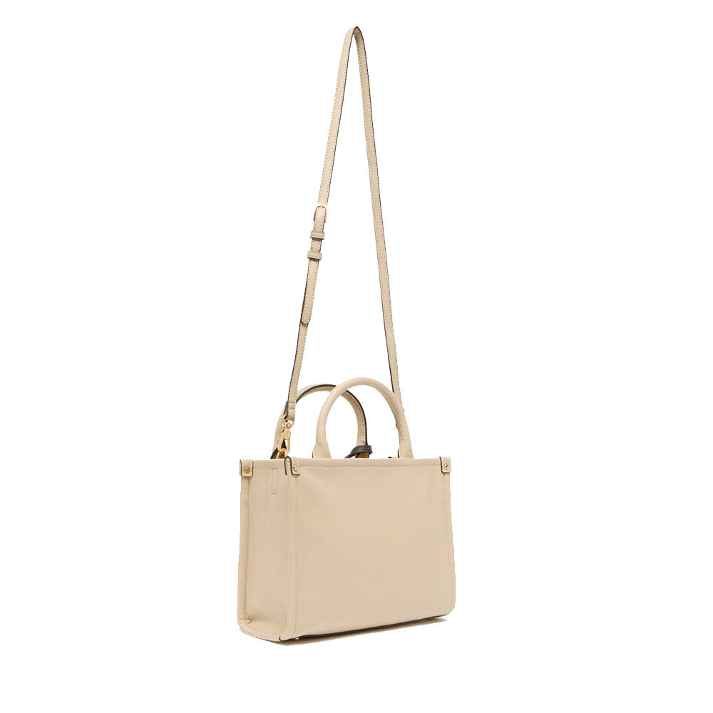 Borsa Donna a Mano LIU JO Better effetto Bottalato Beige con Charm