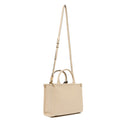 Borsa Donna a Mano LIU JO Better effetto Bottalato Beige con Charm