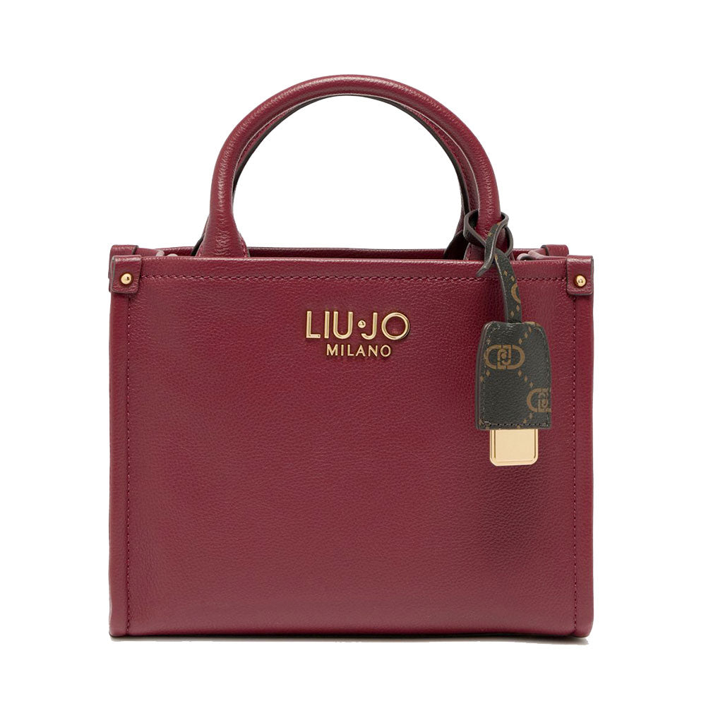 Borsa Donna a Mano LIU JO Better effetto Bottalato Red Wine con Charm