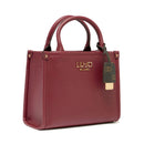 Borsa Donna a Mano LIU JO Better effetto Bottalato Red Wine con Charm