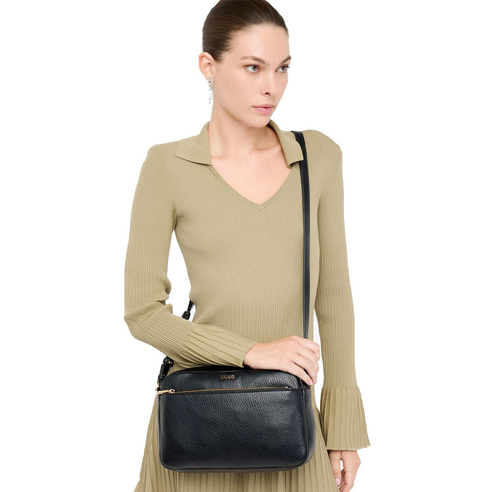 Borsa Donna a Tracolla LIU JO Better effetto Bottalato Moro Light