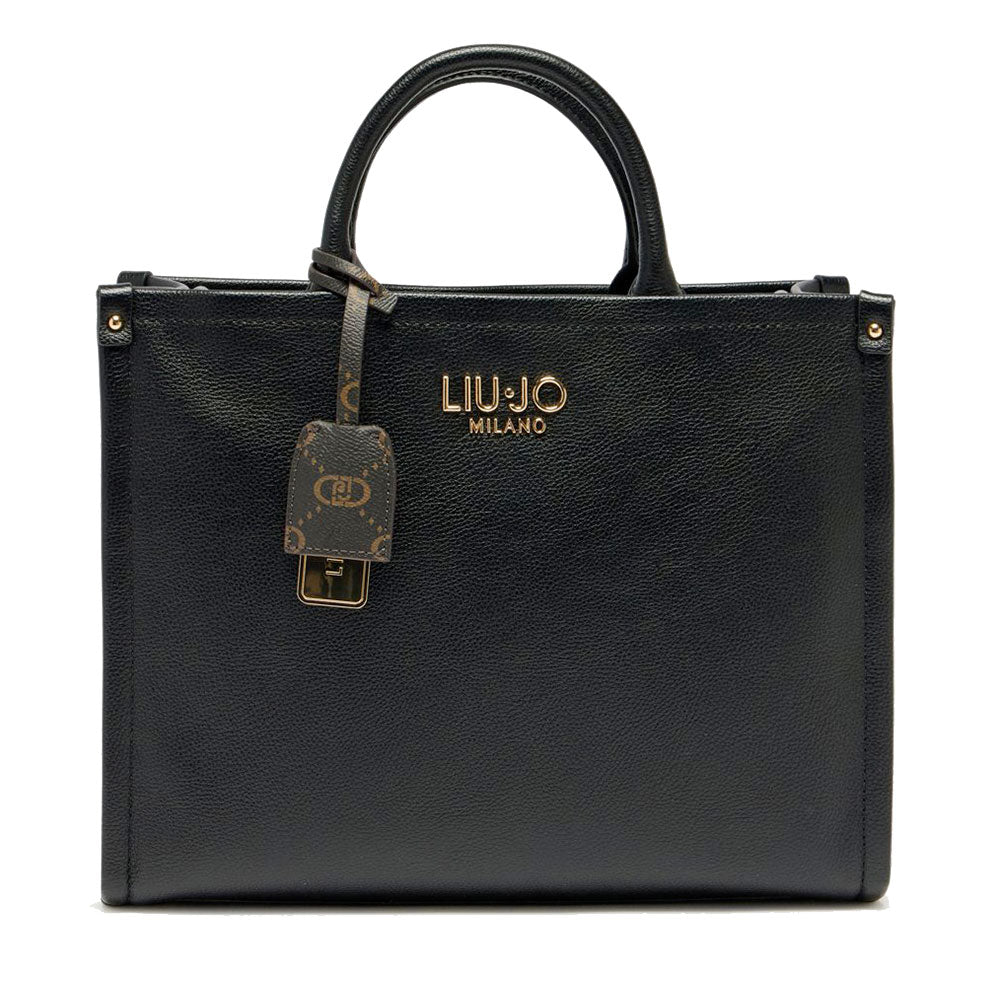 Borsa Donna a Mano Large LIU JO effetto Bottalato Nero