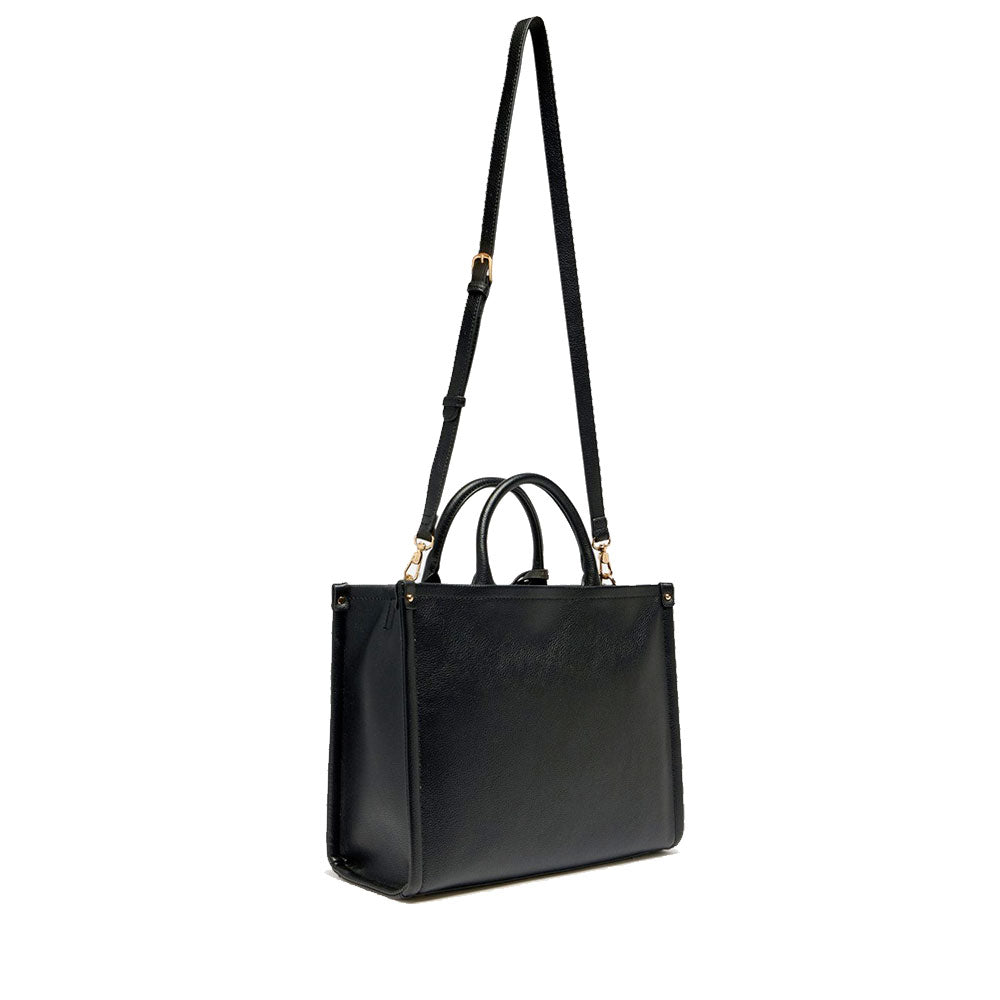 Borsa Donna a Mano Large LIU JO effetto Bottalato Nero