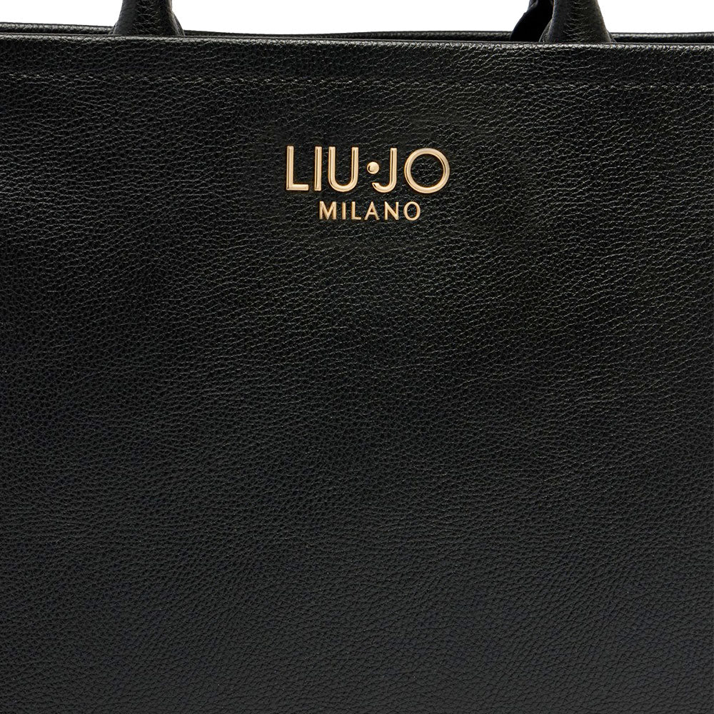 Borsa Donna a Mano Large LIU JO effetto Bottalato Nero
