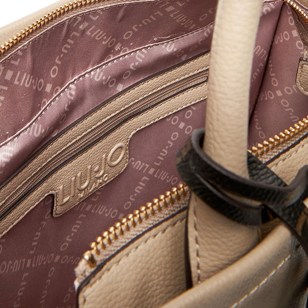 Borsa Donna a Mano Large LIU JO effetto Bottalato Beige