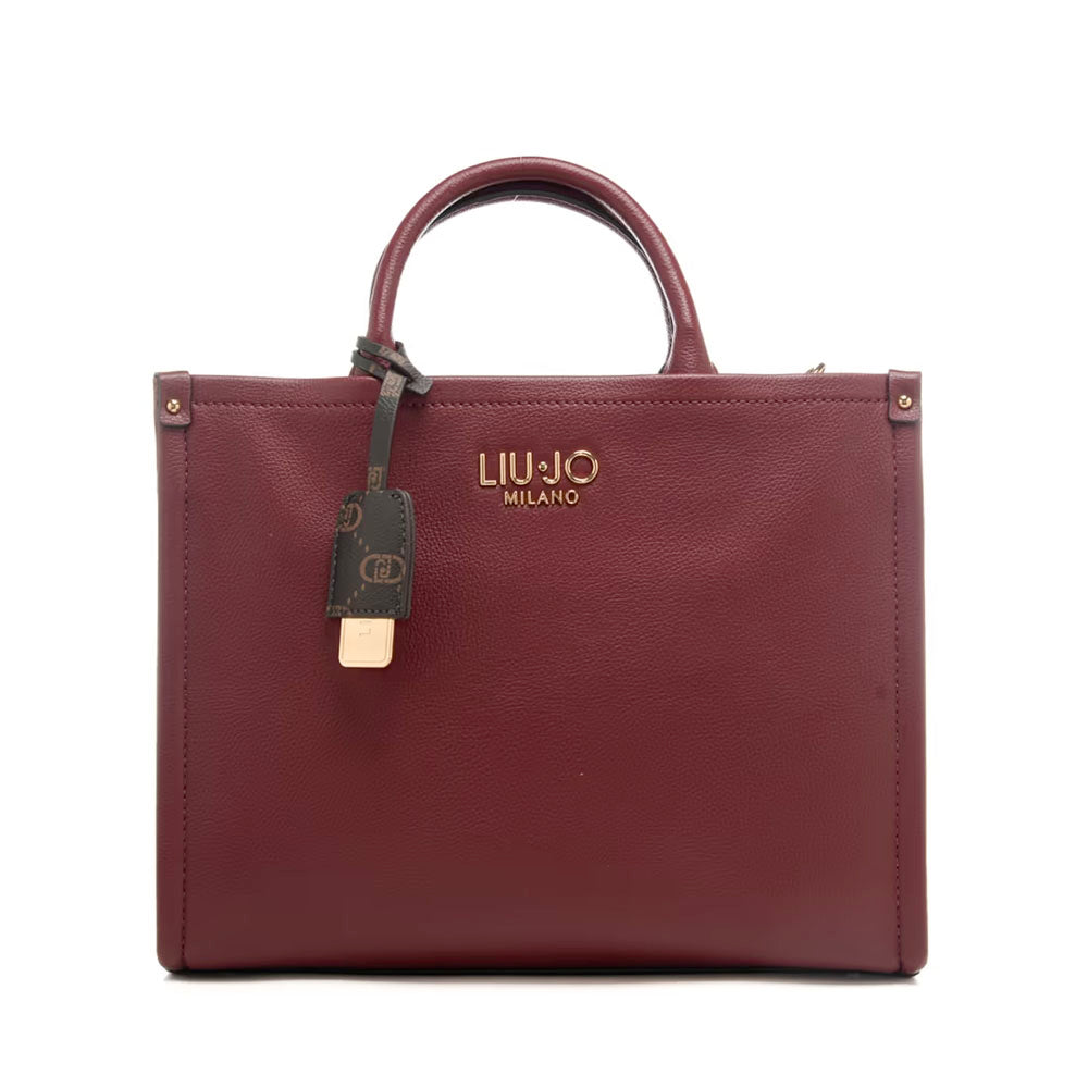 Borsa Donna a Mano Large LIU JO effetto Bottalato Red Wine