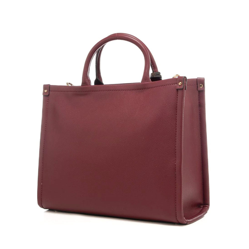 Borsa Donna a Mano Large LIU JO effetto Bottalato Red Wine