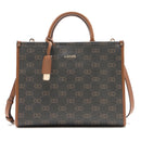 Borsa Donna a Mano Large LIU JO Marrone con Logo Monogram e Inserto effetto Bottalato Pan di Zenzero