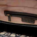 Borsa Donna a Mano Large LIU JO in Tessuto Jacquard Nero con Logo Monogram All Over