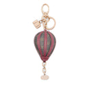 Portachiavi Donna LIU JO con Mongolfiera Rosso e Marrone Stampa Monogram