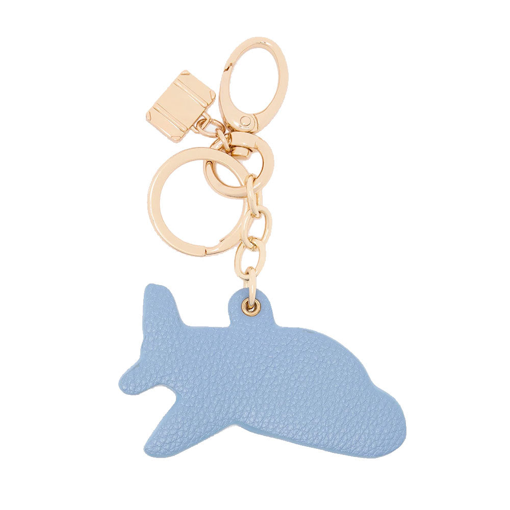 Portachiavi Donna LIU JO con Aeroplano Azzurro e Marrone Stampa Monogram