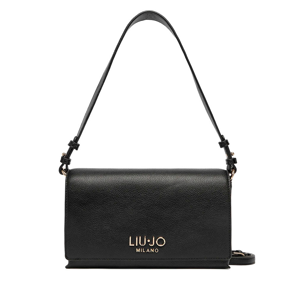 Pochette Donna con Tracolla LIU JO Better effetto Bottalato Nero