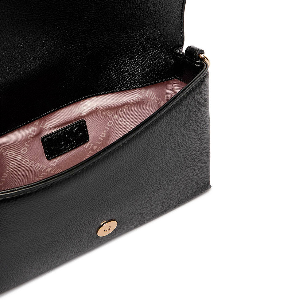 Pochette Donna con Tracolla LIU JO Better effetto Bottalato Nero
