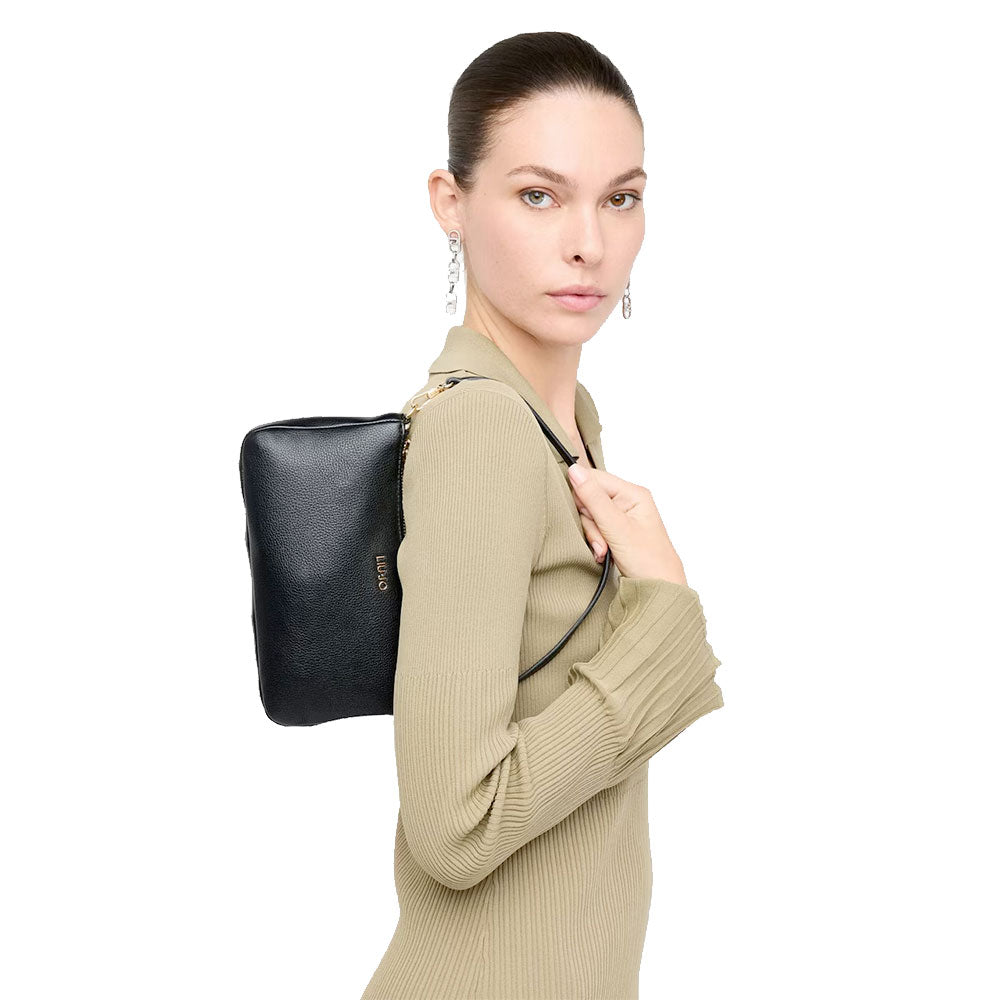 Pochette Donna a Spalla LIU JO Better effetto Bottalato Nero