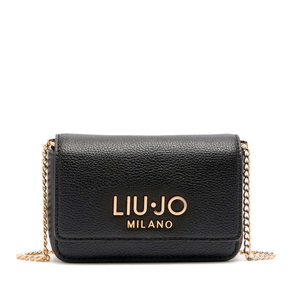 Mini Bag a Tracolla LIU JO Better effetto Bottalato Nero
