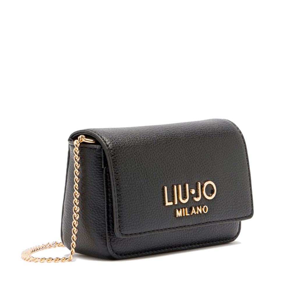 Mini Bag a Tracolla LIU JO Better effetto Bottalato Nero
