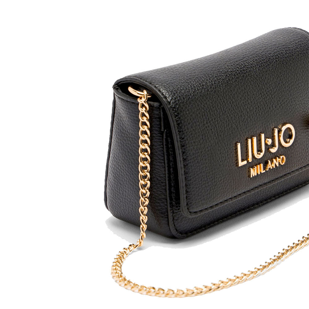 Mini Bag a Tracolla LIU JO Better effetto Bottalato Nero