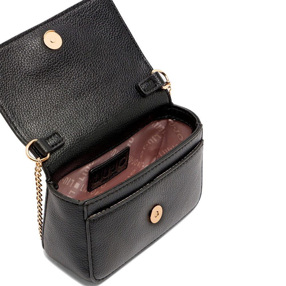 Mini Bag a Tracolla LIU JO Better effetto Bottalato Nero