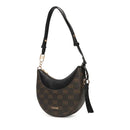 Hobo Bag Media LIU JO Marrone con Logo Monogram e Inserto effetto Bottalato Nero