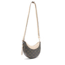 Hobo Bag Media LIU JO Marrone con Logo Monogram e Inserto effetto Bottalato Beige