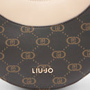 Hobo Bag Media LIU JO Marrone con Logo Monogram e Inserto effetto Bottalato Beige