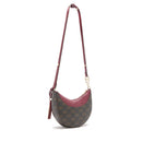 Hobo Bag Media LIU JO Marrone con Logo Monogram e Inserto effetto Bottalato Red Wine