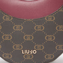 Hobo Bag Media LIU JO Marrone con Logo Monogram e Inserto effetto Bottalato Red Wine