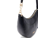 Hobo Bag Media LIU JO effetto Bottalato Nero con Charm