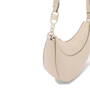 Hobo Bag Media LIU JO effetto Bottalato Beige con Charm