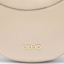 Hobo Bag Media LIU JO effetto Bottalato Beige con Charm