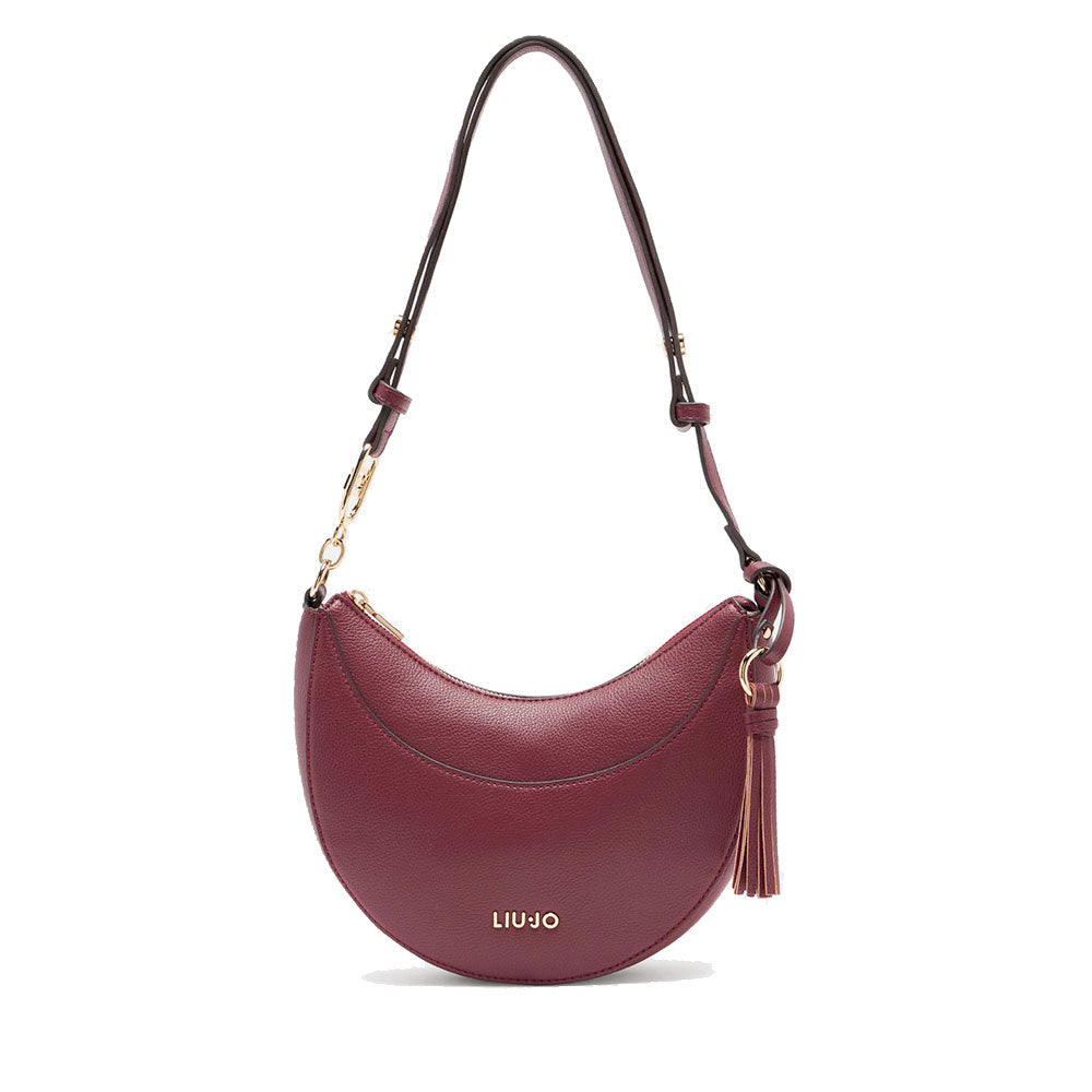 Hobo Bag Media LIU JO effetto Bottalato Red Wine con Charm