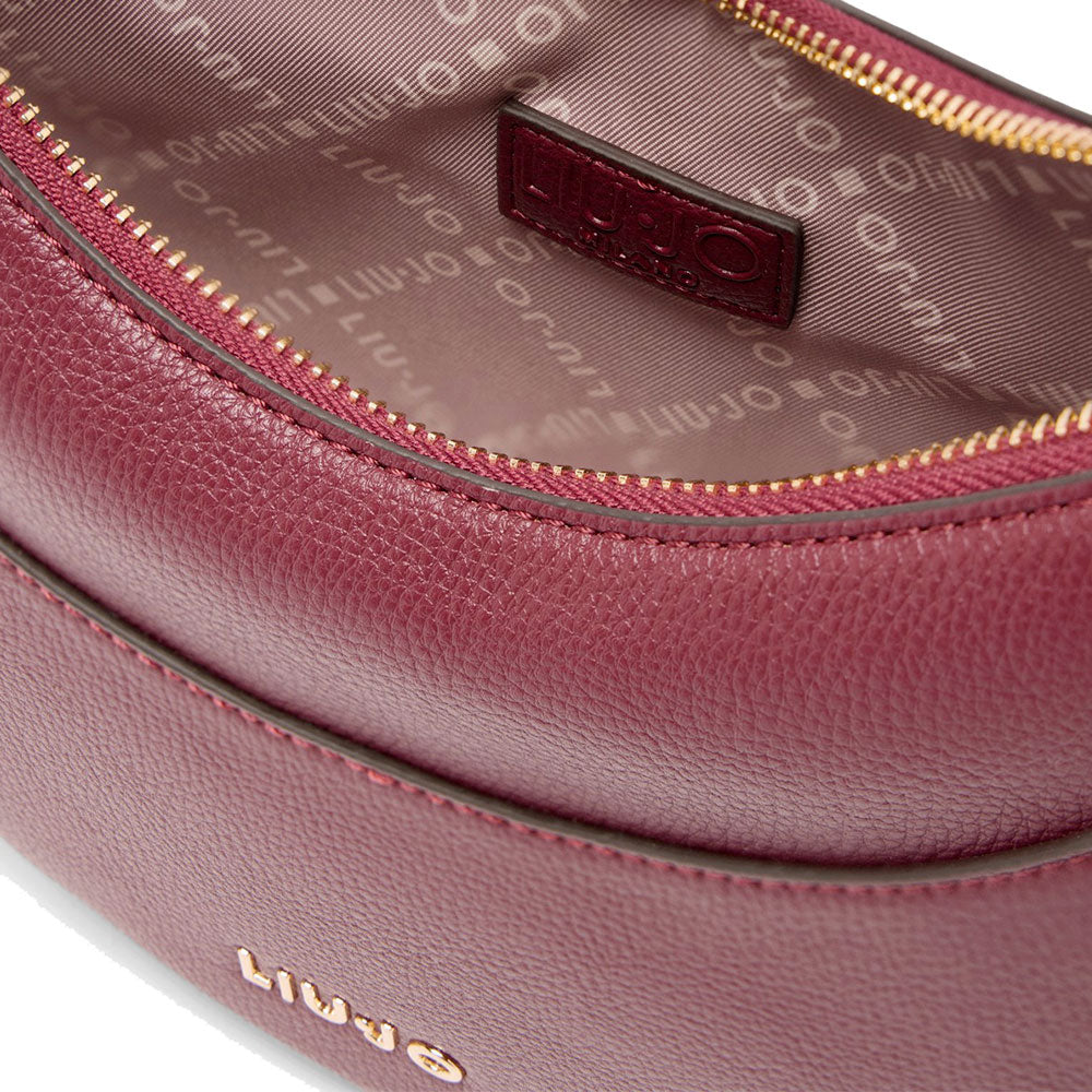 Hobo Bag Media LIU JO effetto Bottalato Red Wine con Charm