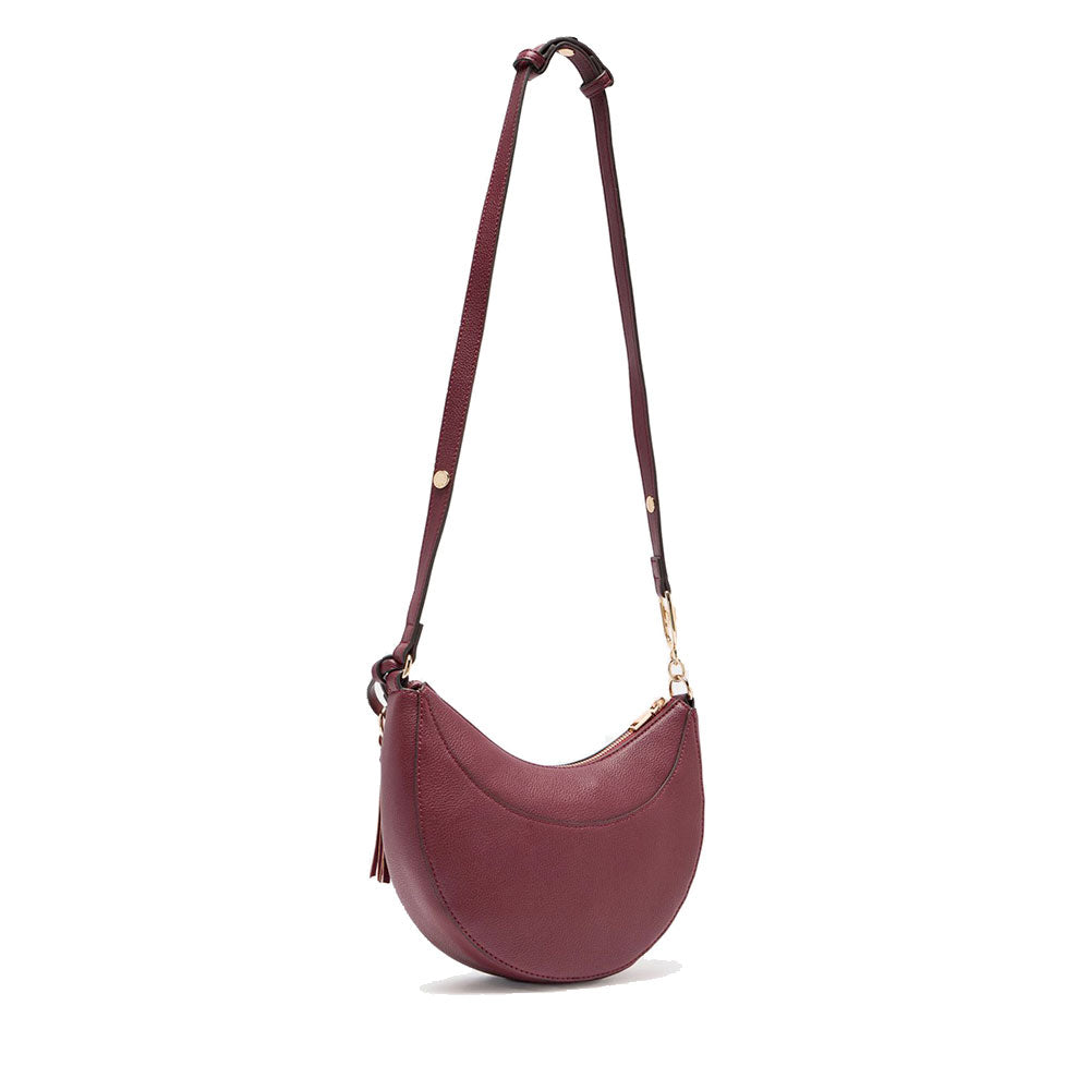 Hobo Bag Media LIU JO effetto Bottalato Red Wine con Charm
