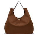 Maxi Hobo Bag Donna LIU JO in Tessuto effetto Camoscio color Tabacco